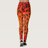 Leopard Skin Texture Muster Leggings (Rückseite)