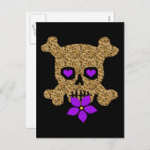 Leopard Skin Valentine Feiertagspostkarte (Vorne/Hinten)