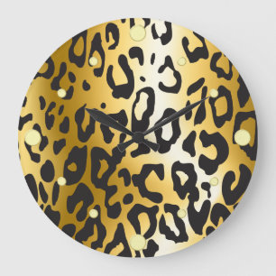 Leopard Skin Wall Clock Große Wanduhr