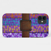 Leopard Skin Wood Brown Leather Look Case-Mate iPhone Hülle (Rückseite (Horizontal))