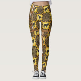 Leopard-Skizze-Fusionsmuster-Kunst Leggings