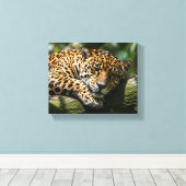 leopard sleeping canvas wall art leinwanddruck (Insitu (Holzboden))