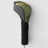 Leopard Smaragdgrüner Gepardenname Golf Headcover (angewinkelt)