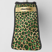 Leopard Smaragdgrüner Gepardenname Golf Headcover (Rotieren 90)