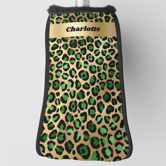 Leopard Smaragdgrüner Gepardenname Golf Headcover (Rotieren 90)