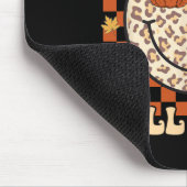 Leopard Smile Face Happy Fall Y'all Retro Groovy A Mousepad (Ecke)