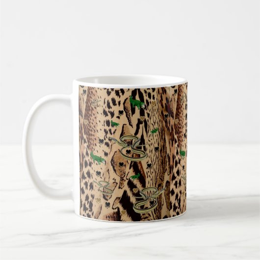 Leopard Snake Alligator Tasse (Links)