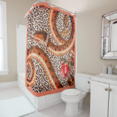 LEOPARD SNAKE IN PEACH DUSCHVORHANG (Beispiel)
