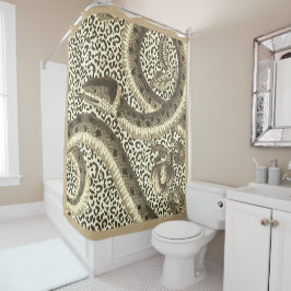 LEOPARD SNAKE IN SAND DUSCHVORHANG