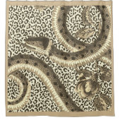 LEOPARD SNAKE IN SAND DUSCHVORHANG (Vorderseite)