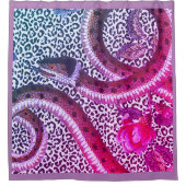 LEOPARD SNAKE IN VIOLET DUSCHVORHANG (Vorderseite)