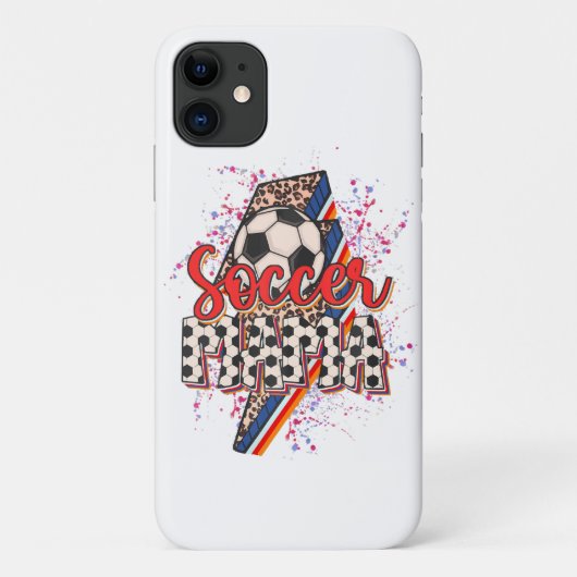 Leopard Soccer Mama Lightning Bolt Sport Mama Moth Case-Mate iPhone Hülle (Rückseite)