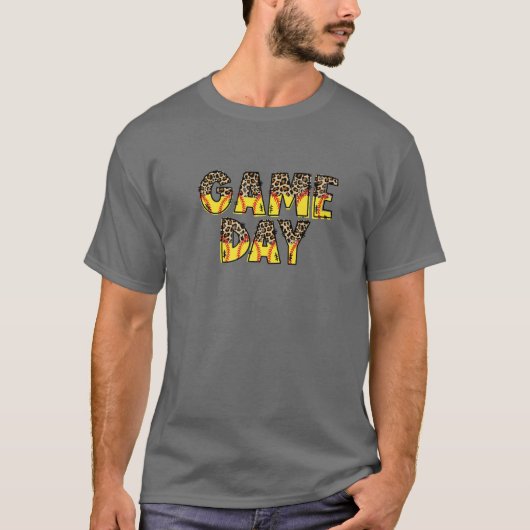 Leopard Softball Game Day Vibes T-Shirt Softball M (Vorderseite)