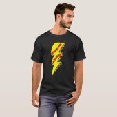 Leopard Softball Lightning Bolt Game Day Mama Moth T-Shirt (Vorne ganz)