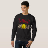 Leopard Softball Mama Softball Game Day Vibes Moth Sweatshirt (Vorne ganz)