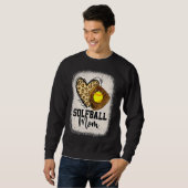 Leopard Softball Mama Softball Game Day Vibes Moth Sweatshirt (Vorne ganz)