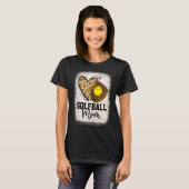 Leopard Softball Mama Softball Game Day Vibes Moth T-Shirt (Vorne ganz)