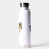 Leopard Softball Mutter Benutzerdefinierte Nummer Trinkflasche (Links)