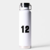 Leopard Softball Mutter Benutzerdefinierte Nummer Trinkflasche (Rückseite)