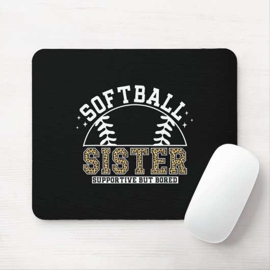 Leopard Softll Sister Supportive But Bored Softll  Mousepad (Mit Mouse)