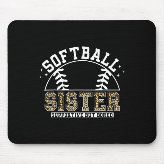 Leopard Softll Sister Supportive But Bored Softll  Mousepad (Vorne)