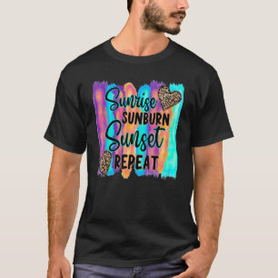 Leopard Sommerzeit Sonnenaufgang Sunburn Sunset Wi T-Shirt