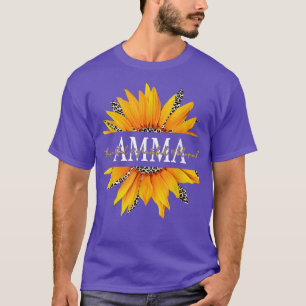 Leopard Sonnenblume Amma Dankbarkeit Dankbar, gese T-Shirt