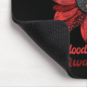 Leopard Sonnenblume Blutkrebs Awareness Warrior R Mousepad (Ecke)