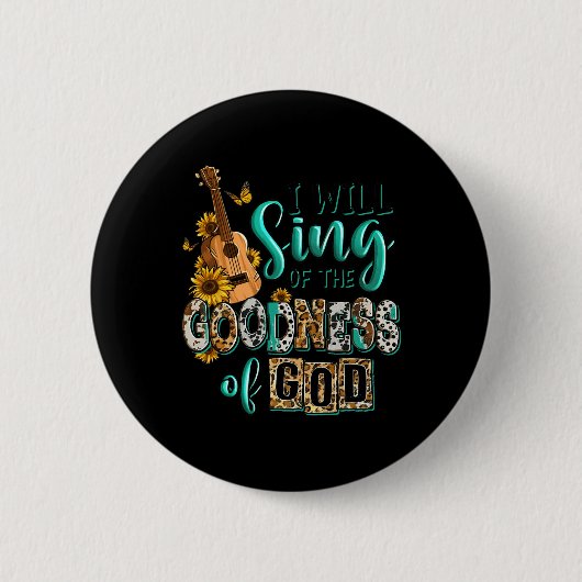 Leopard Sonnenblume Christlich werde ich Goodnes s Button (Vorderseite)