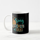 Leopard Sonnenblume Christlich werde ich Goodnes s Kaffeetasse (Links)