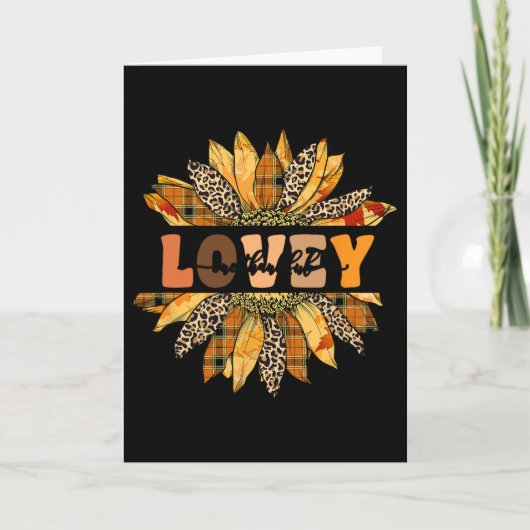 Leopard-Sonnenblume Eine dankbare Lovey-Fall-Thank Karte (Vorderseite)