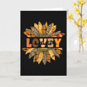Leopard-Sonnenblume Eine dankbare Lovey-Fall-Thank Karte (Gelbe Blume)