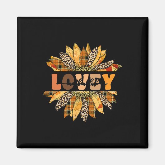 Leopard Sonnenblume Eine dankbare Lovey Herbst Dan Magnet (Vorne)