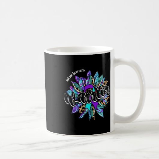Leopard Sonnenblume Krieger Selbstmordgedanken Kaffeetasse (Rechts)