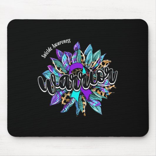 Leopard Sonnenblume Krieger Selbstmordgedanken Mousepad (Vorne)