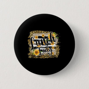 Leopard Sonnenblume Mittagessen Dame Erster Schult Button