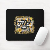 Leopard Sonnenblume Mittagessen Dame Erster Schult Mousepad (Mit Mouse)