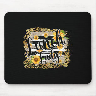 Leopard Sonnenblume Mittagessen Dame Erster Schult Mousepad