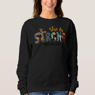 Leopard Sonnenblume Sie ist stark Jesus Cross Chri Sweatshirt