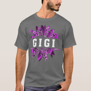 Leopard Sonnenblumen für die Gigi Schwangerschaft  T-Shirt