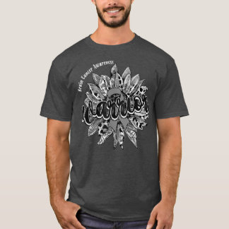 Leopard Sonnenblumen Krieger Hirnkrebs Bewusstsein T-Shirt
