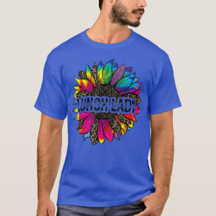 Leopard Sonnenblumen-Mittagspause Lady Back T-Shirt