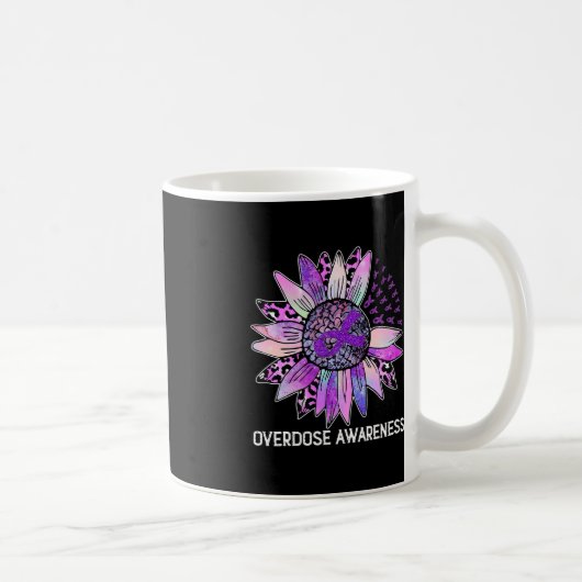Leopard Sonnenblumen Überdosierung Monat Lila Kaffeetasse (Rechts)
