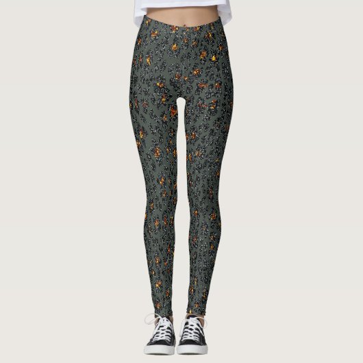 Leopard Sparkle (dunkel) Leggings (Vorderseite)
