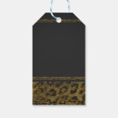 Leopard Sparkle Sequins Glam Chic Elegante Moderne Geschenkanhänger (Rückseite)