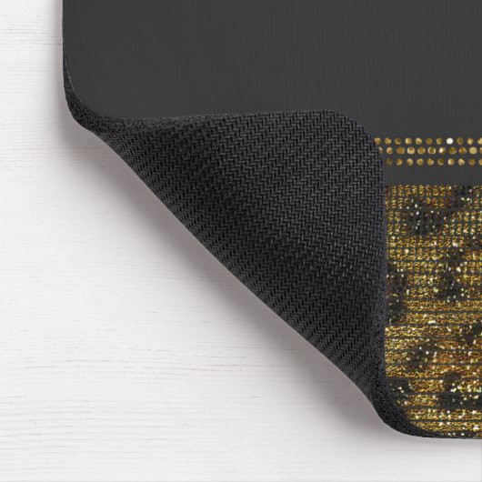 Leopard Sparkle Sequins Glam Chic Modern Bling Mousepad (Ecke)