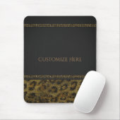 Leopard Sparkle Sequins Glam Chic Modern Bling Mousepad (Mit Mouse)