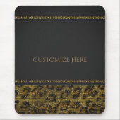 Leopard Sparkle Sequins Glam Chic Modern Bling Mousepad (Vorne)