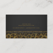 Leopard Sparkle Sequins Glam Chic Modernes Elegant Visitenkarte (Rückseite)