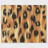 Leopard Spot Animal Print Muster Geschenkpapier (Flach)